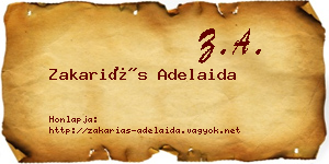Zakariás Adelaida névjegykártya